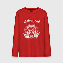 Лонгслив хлопковый мужской Motorhead rock dog, цвет: красный