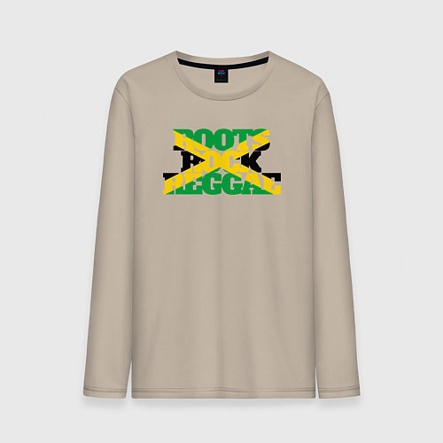 Мужской лонгслив Roots rock reggae / Миндальный – фото 1