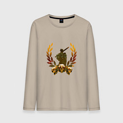 Лонгслив хлопковый мужской Hades Загрей, цвет: миндальный