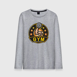 Лонгслив хлопковый мужской Gym stars, цвет: меланж