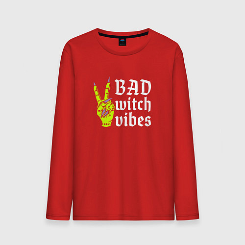 Мужской лонгслив Bad witch vibes / Красный – фото 1