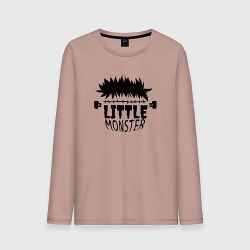 Мужской лонгслив Little monster - boy - пара / Пыльно-розовый – фото 1