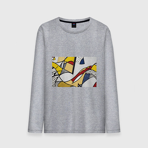 Мужской лонгслив Абстракция в стиле поп-арт / Меланж – фото 1