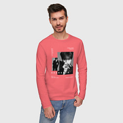 Лонгслив хлопковый мужской Stray kids Seungmin, цвет: коралловый — фото 2
