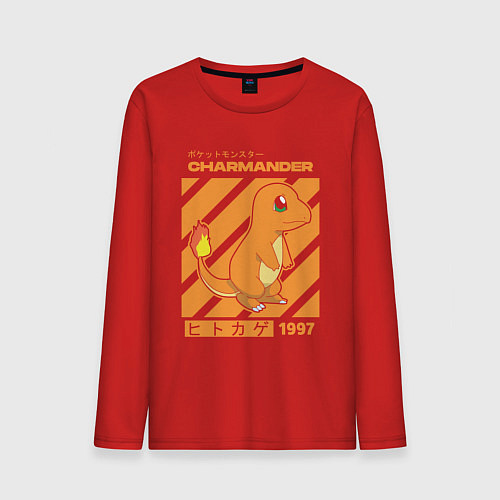 Мужской лонгслив Покемоны Чармандер Charmander / Красный – фото 1