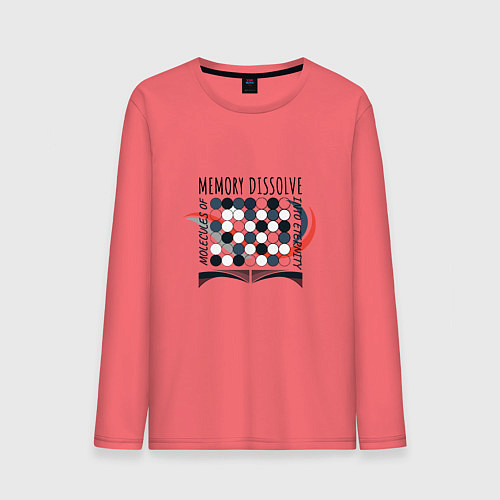 Мужской лонгслив Молекулы памяти / Коралловый – фото 1