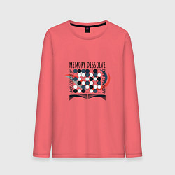 Лонгслив хлопковый мужской Молекулы памяти, цвет: коралловый