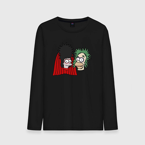 Мужской лонгслив Симпсоны зомби / Черный – фото 1