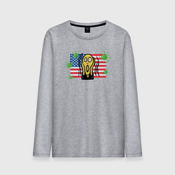 Лонгслив хлопковый мужской Вирус в США, цвет: меланж