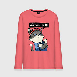 Мужской лонгслив We can do it - cat