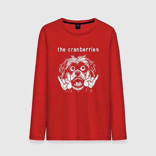 Мужской лонгслив The Cranberries rock dog / Красный – фото 1