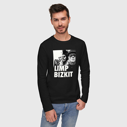 Мужской лонгслив Limp Bizkit rap rock / Черный – фото 3