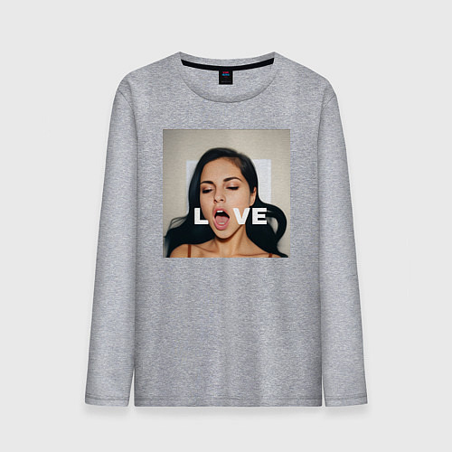 Мужской лонгслив Sasha Gray love big angel / Меланж – фото 1