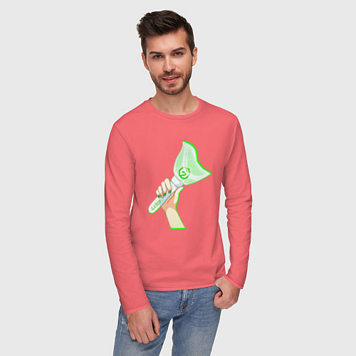 Мужской лонгслив Got7 лайтстик / Коралловый – фото 3