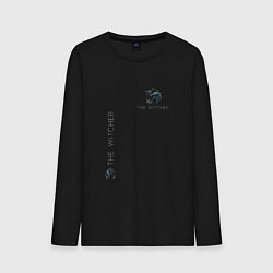 Лонгслив хлопковый мужской The Witcher 3 grey logo, цвет: черный