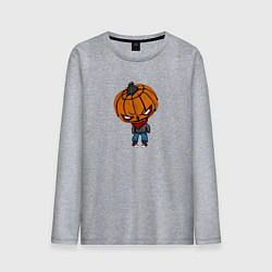 Лонгслив хлопковый мужской Sigma boy is Halloween, цвет: меланж