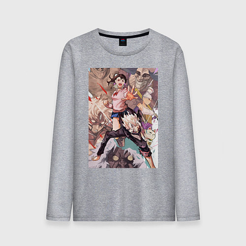 Мужской лонгслив Дандадан: Кэн Такакура / Меланж – фото 1