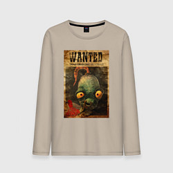 Лонгслив хлопковый мужской Oddworld - wanted, цвет: миндальный