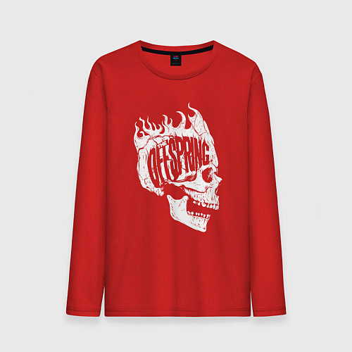 Мужской лонгслив The offsring skull / Красный – фото 1