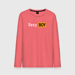 Лонгслив хлопковый мужской Sexyboy pornhub, цвет: коралловый