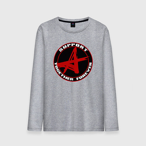 Мужской лонгслив Алиса support / Меланж – фото 1