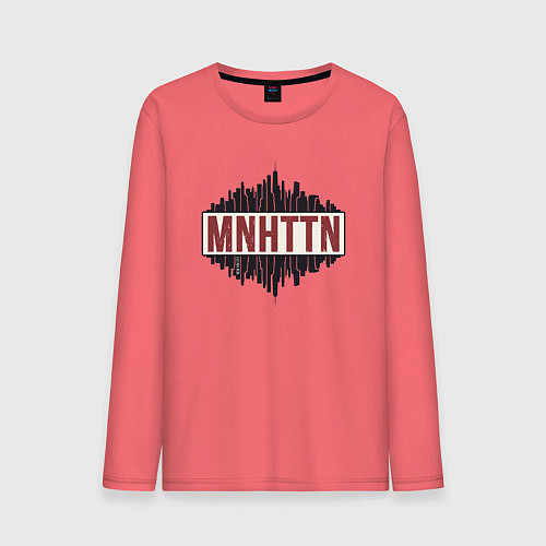 Мужской лонгслив New York Manhattan / Коралловый – фото 1