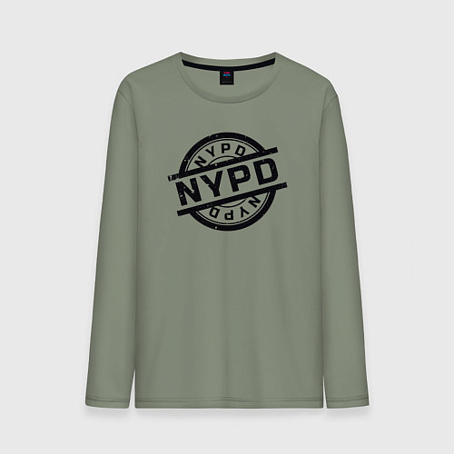 Мужской лонгслив New York police / Авокадо – фото 1