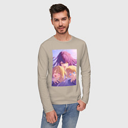 Лонгслив хлопковый мужской Ребёнок идола Ай Хосино, цвет: миндальный — фото 2