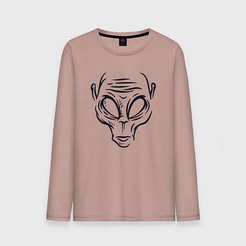 Мужской лонгслив Инопланетный житель / Пыльно-розовый – фото 1