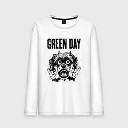 Лонгслив хлопковый мужской Green Day - rock dog, цвет: белый
