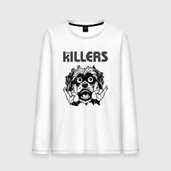 Лонгслив хлопковый мужской The Killers - rock dog, цвет: белый