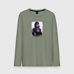 Лонгслив хлопковый мужской Кейтлин из Аркейн, цвет: авокадо