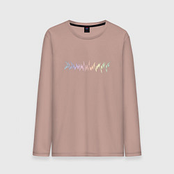 Лонгслив хлопковый мужской Music art design, цвет: пыльно-розовый