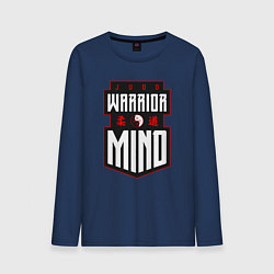 Лонгслив хлопковый мужской Дзюдо - разум воина, цвет: тёмно-синий