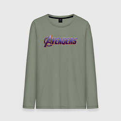 Лонгслив хлопковый мужской Avengers endgame logo, цвет: авокадо