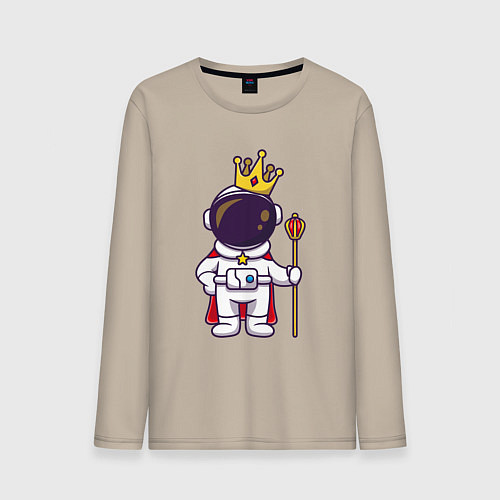 Мужской лонгслив Царь космонавт / Миндальный – фото 1