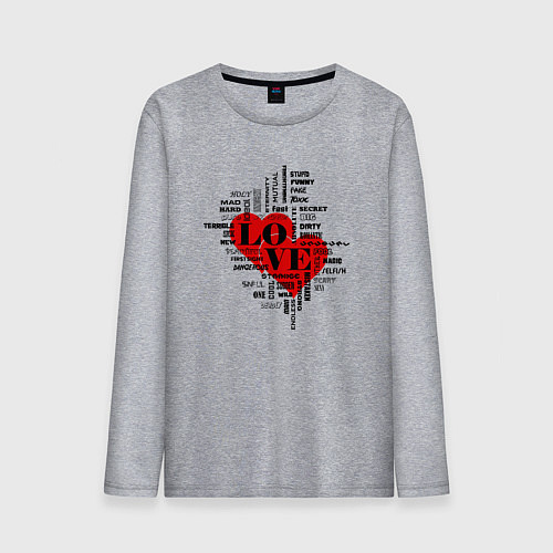 Мужской лонгслив Вот такая любовь / Меланж – фото 1