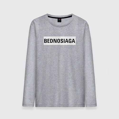 Мужской лонгслив Bednosiaga white / Меланж – фото 1