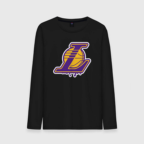 Мужской лонгслив Lakers team / Черный – фото 1