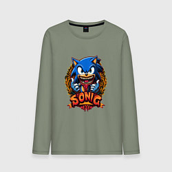 Лонгслив хлопковый мужской Sonicexe, цвет: авокадо