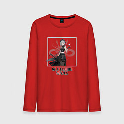 Лонгслив хлопковый мужской Саньхуа, цвет: красный