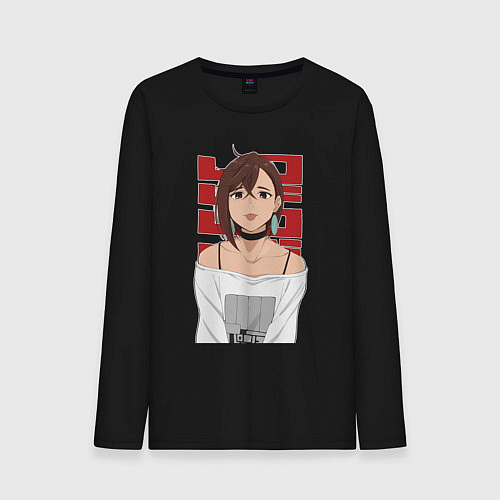 Мужской лонгслив Дандадан: Момо / Черный – фото 1