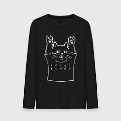 Лонгслив хлопковый мужской Royal Blood - cat rock, цвет: черный