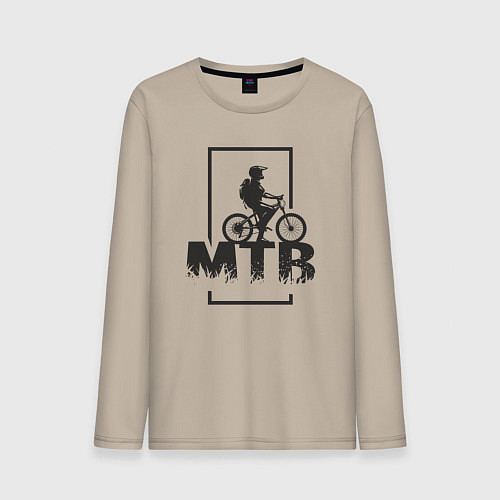 Мужской лонгслив Горный велосипед / Миндальный – фото 1