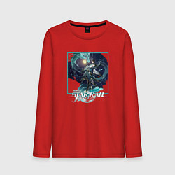 Лонгслив хлопковый мужской Дань Хэн: Пожиратель Луны, цвет: красный
