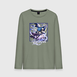 Лонгслив хлопковый мужской Арлан хонкай, цвет: авокадо