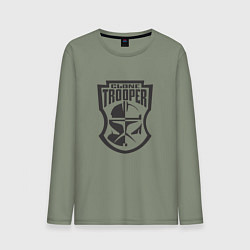 Лонгслив хлопковый мужской Clone trooper, цвет: авокадо