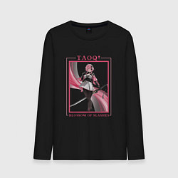 Лонгслив хлопковый мужской Taoqi Blossom of Slashes, цвет: черный