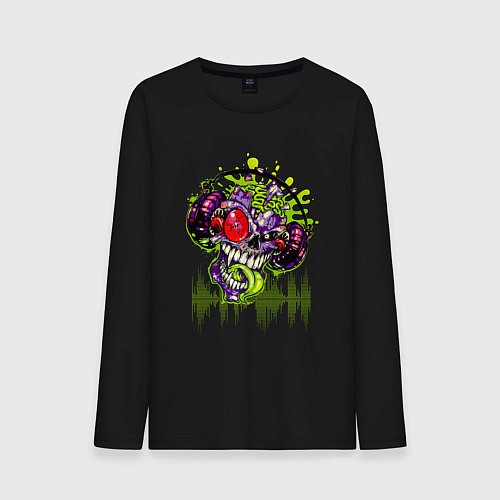 Мужской лонгслив DJ Zombie / Черный – фото 1