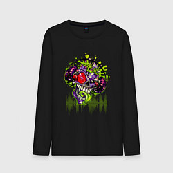 Лонгслив хлопковый мужской DJ Zombie, цвет: черный